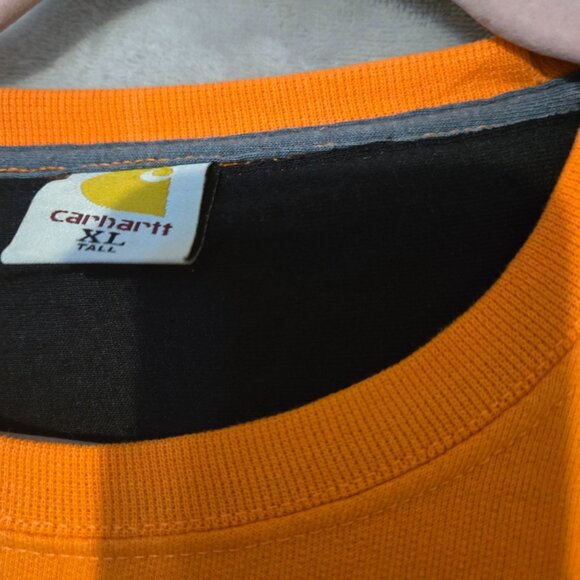 Carhartt Mens Artsy Reworked Patchwork Colorful Streetwear OFAK Orange/Black XL - Picture 6 of 7